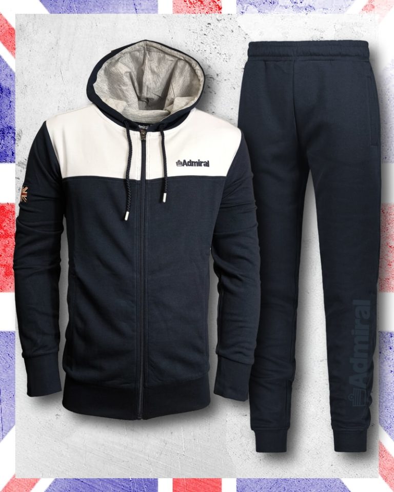 TUTA FELPATA NERA FULL ZIP CON CAPPUCCIO UMBRO
